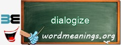 WordMeaning blackboard for dialogize